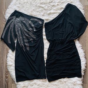 One shoulder little black dress DUO